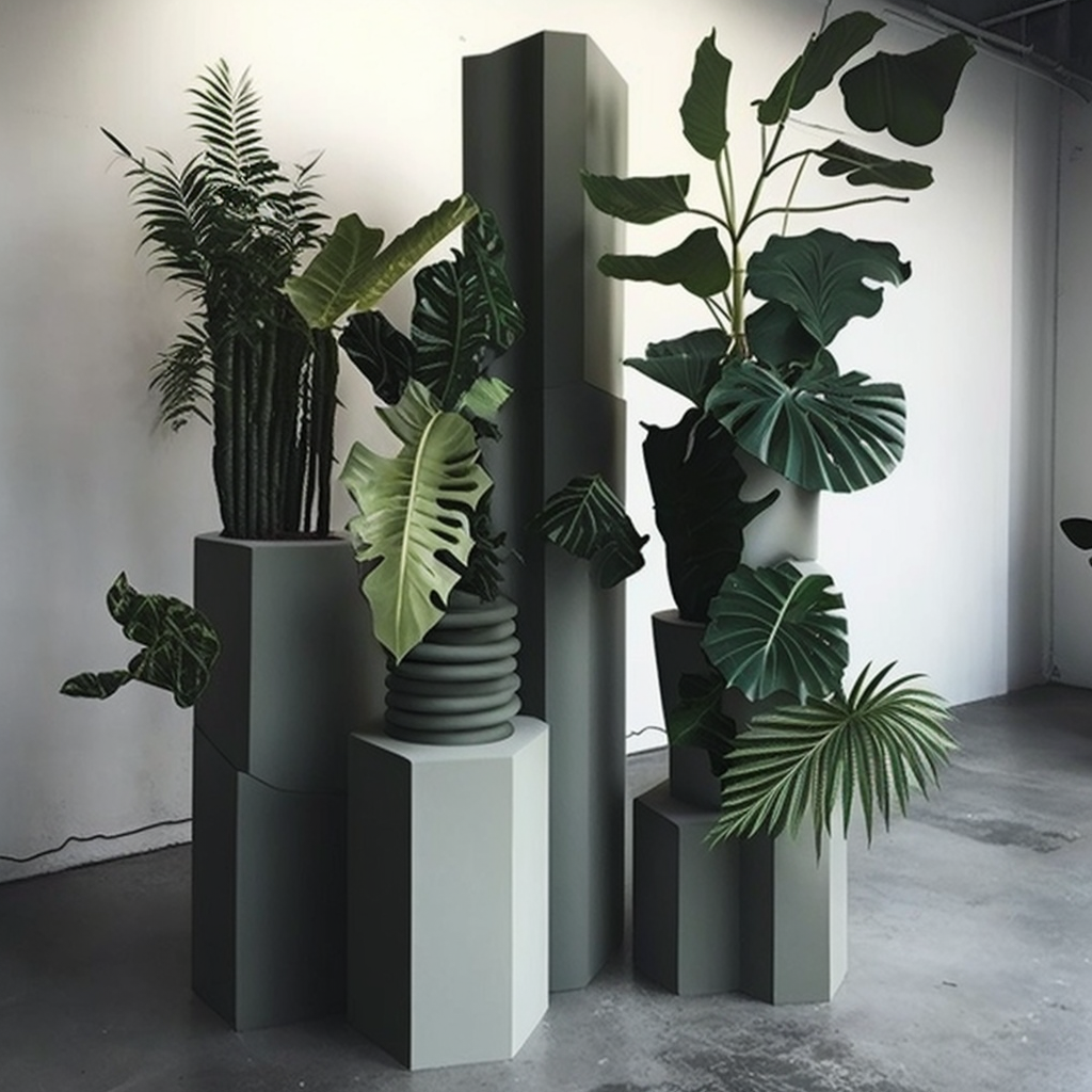 Een plantenpilaar als statement piece: de nieuwste trend in interieurdesign